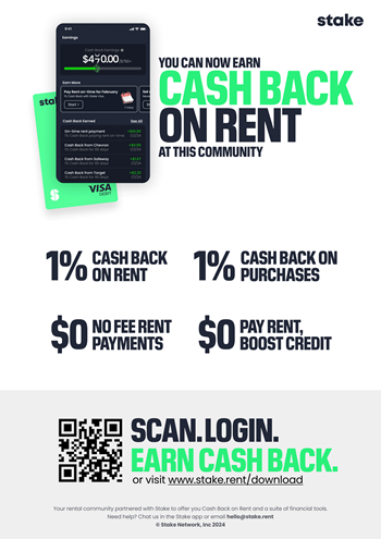 Cash back through stake